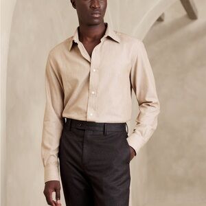 TAILORED SLIM COTTON-CASHMERE DRESS SHIRT